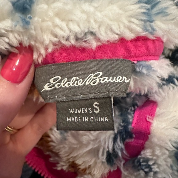 Eddie Bauer Women's Aztec Fleece Quarterzip Sweater Size Small - Picture 3 of 12